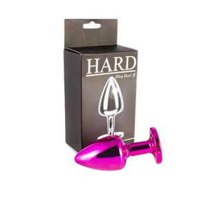Plug de Metal G Com Pedra Variadas Hard (HA171) - Rosa - lojasacaso.com.br Lingerie Sensual e Sex Shop