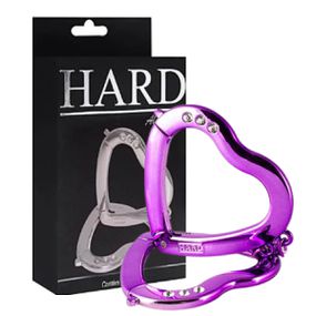 Algema em Metal Coração em Metal (HA173) - Lilás - lojasacaso.com.br Lingerie Sensual e Sex Shop