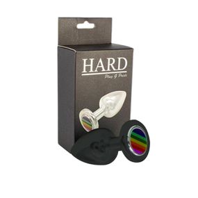 Plug Metálico G Pride Hard (HA176) - Onix - lojasacaso.com.br Lingerie Sensual e Sex Shop