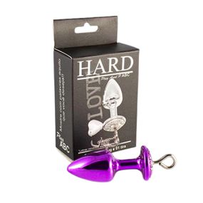 Plug de Metal P ABC Para Personalização (HA177). - Lilás - lojasacaso.com.br Lingerie Sensual e Sex Shop