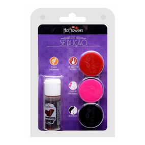Kit Sedução 3 Cremes + 1 Gel Comestível (HC148) - Chocolate... - lojasacaso.com.br Lingerie Sensual e Sex Shop