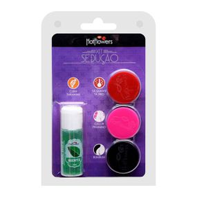 Kit Sedução 3 Cremes + 1 Gel Comestível (HC148) - Menta - lojasacaso.com.br Lingerie Sensual e Sex Shop