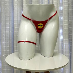 Calcinha Emoji Vermelha Íntima Delas (ID1092V) - Sedutora - lojasacaso.com.br Lingerie Sensual e Sex Shop