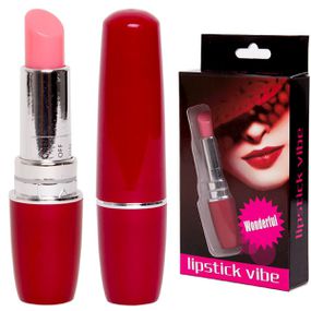 Vibrador Formato De Batom Lipstick VP (MV007) - Vermelho - lojasacaso.com.br