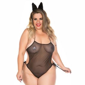 Fantasia Mini Loba II Plus Size (PS2076) - Preto - lojasacaso.com.br