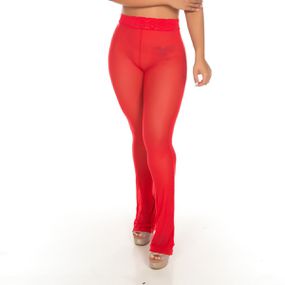 *Calça Tule (PS8363) - Vermelho - lojasacaso.com.br Lingerie Sensual e Sex Shop