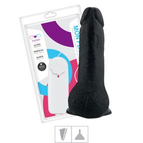 Prótese 11x14cm Com Vibro Ventosa e Escroto (SSV023V) - Pret... - lojasacaso.com.br Lingerie Sensual e Sex Shop