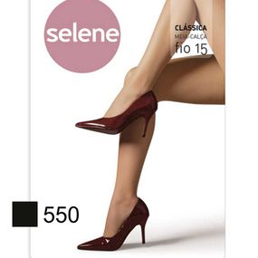 *Meia Calça Clássica Selene Fio 15 (ST371) - Preto - lojasacaso.com.br