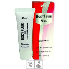 *Lubrificante Body Fluid Beijável 6,5g (ST543) - Morango - lojasacaso.com.br