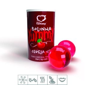 Bolinha Beijável Ice Yummy Com 2un (ST924) - Cereja - lojasacaso.com.br Lingerie Sensual e Sex Shop
