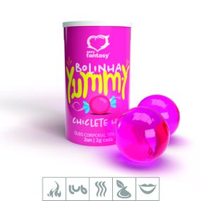 Bolinha Beijável Hot Yummy Com 2un (ST923) - Chiclete - lojasacaso.com.br Lingerie Sensual e Sex Shop