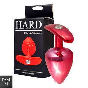 Plug Metálico M Anatômicoa (HA140). - Vermelho - lojasacaso.com.br Lingerie Sensual e Sex Shop