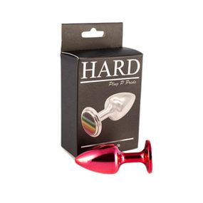Plug Metálico P Pride Hard (HA174). - Vermelho - lojasacaso.com.br Lingerie Sensual e Sex Shop