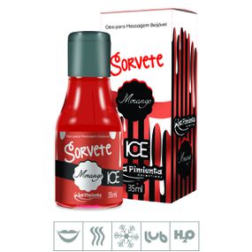 Gel Comestível Sorvete Ice 35ml (ST325) - Morango - lojasacaso.com.br