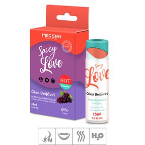 *Gel Beijável Spicy Love Hot 15ml (ST490) - Uva - lojasacaso.com.br