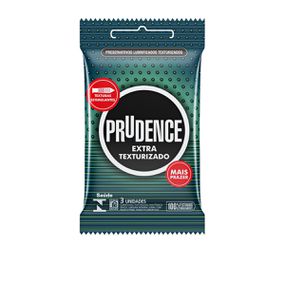 Preservativo Prudence Extra Texturizado 3un (16983) - Padrão - Loja Seduzir - Sex Shop e Lingerie Sensual em BH