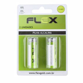 Pilha Pequena AA Alcalina 2un Flex (FX-AAK2-17210) - Padrão - Loja Seduzir - Sex Shop e Lingerie Sensual em BH