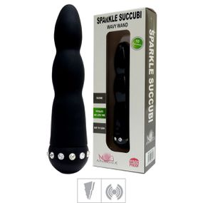 *Vibrador Personal Com Strass Wavy Wand SI (5560) - Preto - Loja Seduzir - Sex Shop e Lingerie Sensual em BH