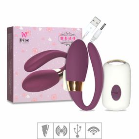 Vibrador Para Casal Recarregável Duplo SI (5836) - Bordô - Loja Seduzir - Sex Shop e Lingerie Sensual em BH