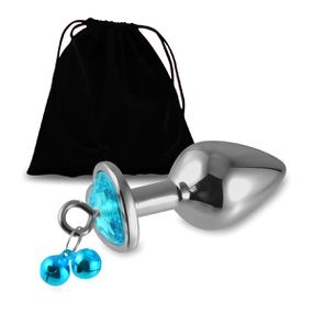 *Plug Metálico Com Sino M SI (6364) - Formato Coração - lojaSeduzir.com.br Sex Shop e Lingerie Sensual em BH