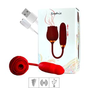 Vibrador c/ Estimulador Formato Rosa Sophie SI (7633) - Ve... - Loja Seduzir - Sex Shop e Lingerie Sensual em BH