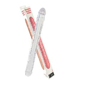 Prótese 33x10cm Ponta Dupla SI (8223) - Transparente - lojaSeduzir.com.br Sex Shop e Lingerie Sensual em BH