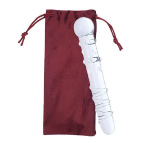 Plug de Vidro Com Relevos SI - (8785) - Translúcido - lojaSeduzir.com.br Sex Shop e Lingerie Sensual em BH