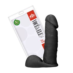 Prótese 14x13cm Com Escroto (ADAO10) - Preto - Loja Seduzir - Sex Shop e Lingerie Sensual em BH