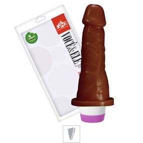 Prótese 14x15cm Com Vibro (ADAO16) - Marrom - Loja Seduzir - Sex Shop e Lingerie Sensual em BH