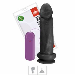 Prótese 18x16cm Com Vibro e Ventosa (ADAO36) - Preto - Loja Seduzir - Sex Shop e Lingerie Sensual em BH