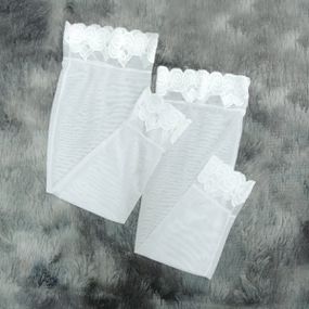 *Meia 7/8 Com Renda Califórnia (CF0101) - Branco - lojaSeduzir.com.br Sex Shop e Lingerie Sensual em BH
