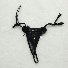 *Calcinha em Renda Com Alça de Amarrar (CF623) - Preto - lojaSeduzir.com.br Sex Shop e Lingerie Sensual em BH