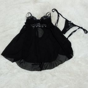 *Camisola Bianca (DM001). - Preto C/ Branco - lojaSeduzir.com.br Sex Shop e Lingerie Sensual em BH