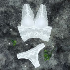Conjunto Karina (DR4508) - Branco - Loja Seduzir - Sex Shop e Lingerie Sensual em BH