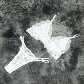 Conjunto Linda (DR4519). - Branco - lojaSeduzir.com.br Sex Shop e Lingerie Sensual em BH