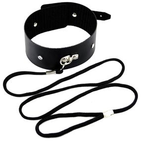 *Coleira Com Guia De 1m Dominatrixxx (DX508) - Preto - lojaSeduzir.com.br Sex Shop e Lingerie Sensual em BH