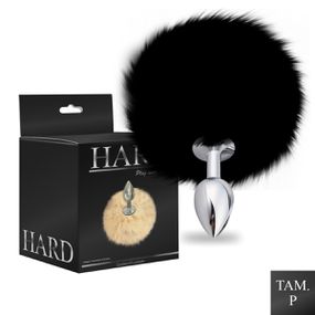 Plug de Metal PomPom Escuro Hard (HA115) - Cromado - Loja Seduzir - Sex Shop e Lingerie Sensual em BH