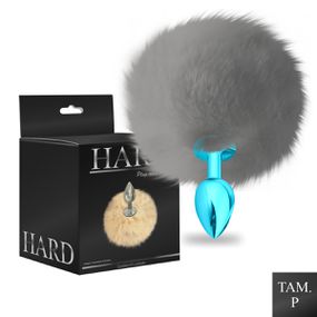Plug de Meta PomPom Médio Hard (HA115) - Azul - Loja Seduzir - Sex Shop e Lingerie Sensual em BH