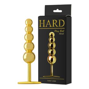 Plug Metálico Ball (HA124) - Dourado - Loja Seduzir - Sex Shop e Lingerie Sensual em BH