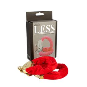 *Algema Less Dourada Com Pelúcia (HA141D) - Vermelho - lojaSeduzir.com.br Sex Shop e Lingerie Sensual em BH