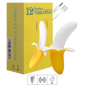 Vibrador Formato De Banana (NO.MY-2117) - Amarelo c/ Branco - lojaSeduzir.com.br Sex Shop e Lingerie Sensual em BH