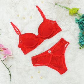 *Conjunto Bella (OD004) - Vermelho - lojaSeduzir.com.br Sex Shop e Lingerie Sensual em BH