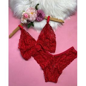*Conjunto Fernanda (OD013). - Vermelho - lojaSeduzir.com.br Sex Shop e Lingerie Sensual em BH