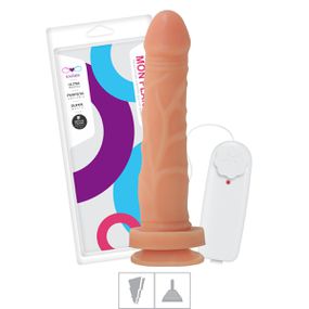 Prótese 18x13cm Com Vibro e Ventosa (SSV032V) - Bege - Loja Seduzir - Sex Shop e Lingerie Sensual em BH