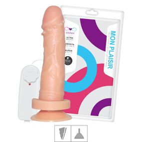 Prótese 16x13cm Com Vibro e Ventosa (SSV035V) - Bege - Loja Seduzir - Sex Shop e Lingerie Sensual em BH