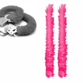 *Capa Para Algema em Pelúcia (ST193) - Rosa Pink - Loja Seduzir - Sex Shop e Lingerie Sensual em BH