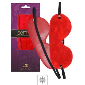 Tapa Olhos em Courvin Com Pelúcia Acaso (ST205) - Vermelho - Loja Seduzir - Sex Shop e Lingerie Sensual em BH