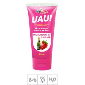**Lubrificante Uau 60ml (ST311) - Morango c/ Champagne - lojaSeduzir.com.br Sex Shop e Lingerie Sensual em BH
