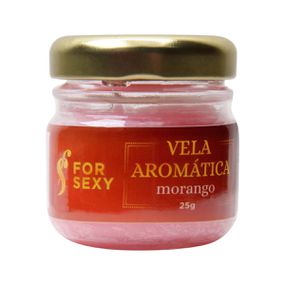 Vela Aromática Beijável For sexy 25g (ST849) - Morango - Loja Seduzir - Sex Shop e Lingerie Sensual em BH