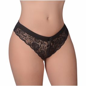 *Calcinha Com Elástico e Renda na Frente (WI1732) - Preto - Loja Seduzir - Sex Shop e Lingerie Sensual em BH